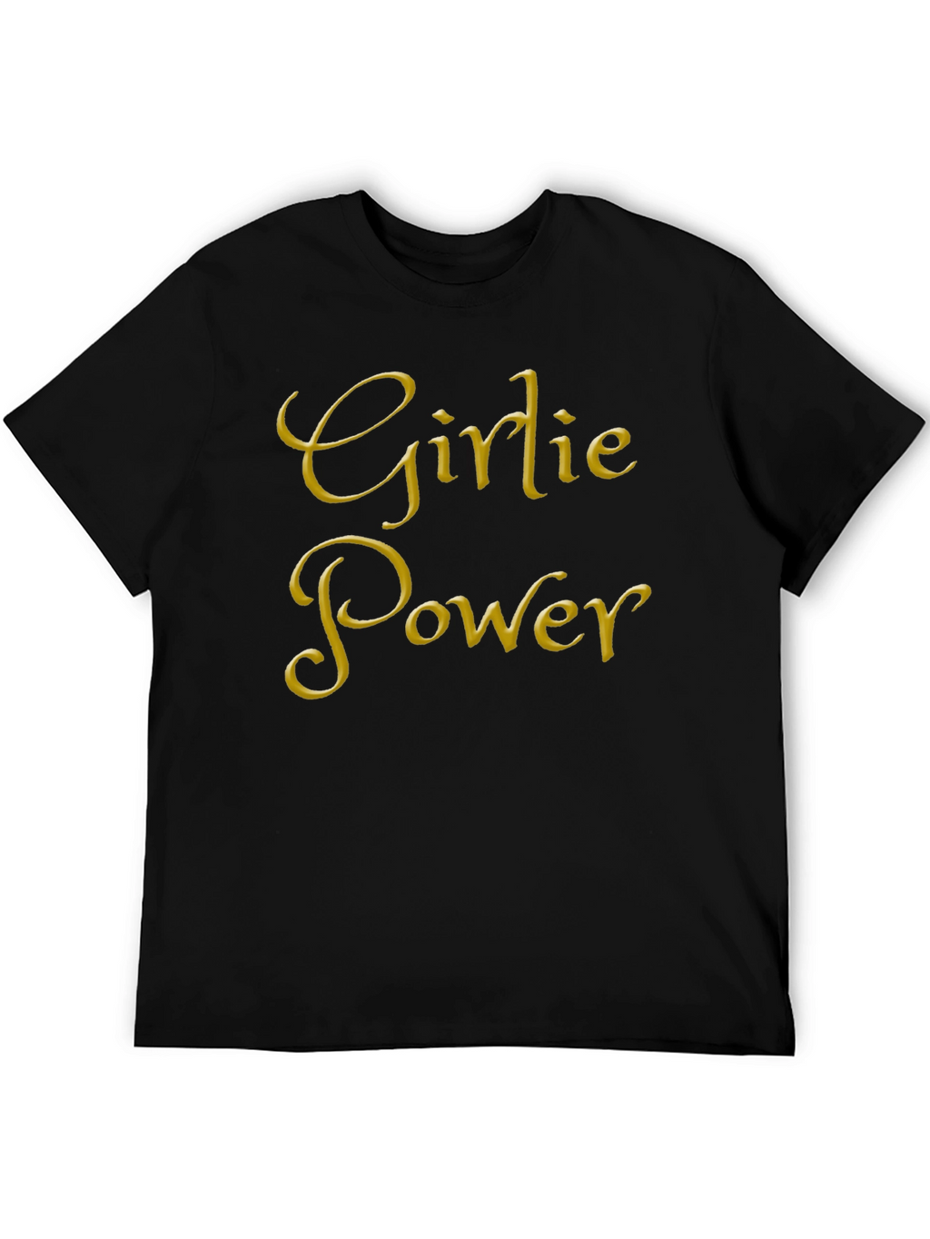 Girlie Power Graphic Tee - Black Cotton T-Shirt