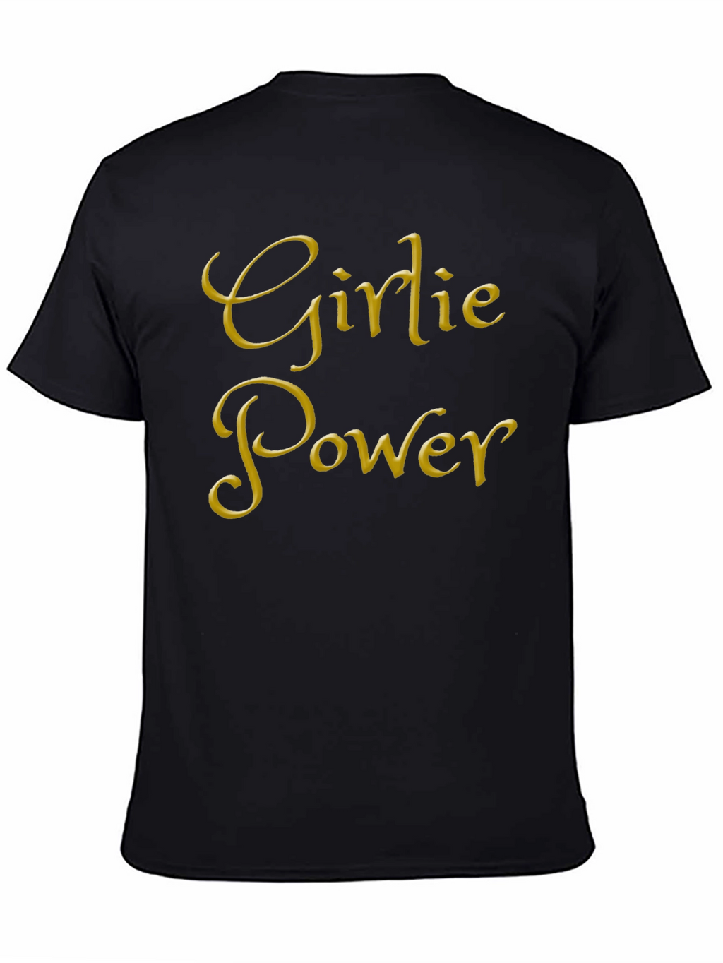 Girlie Power Graphic Tee - Black Cotton T-Shirt