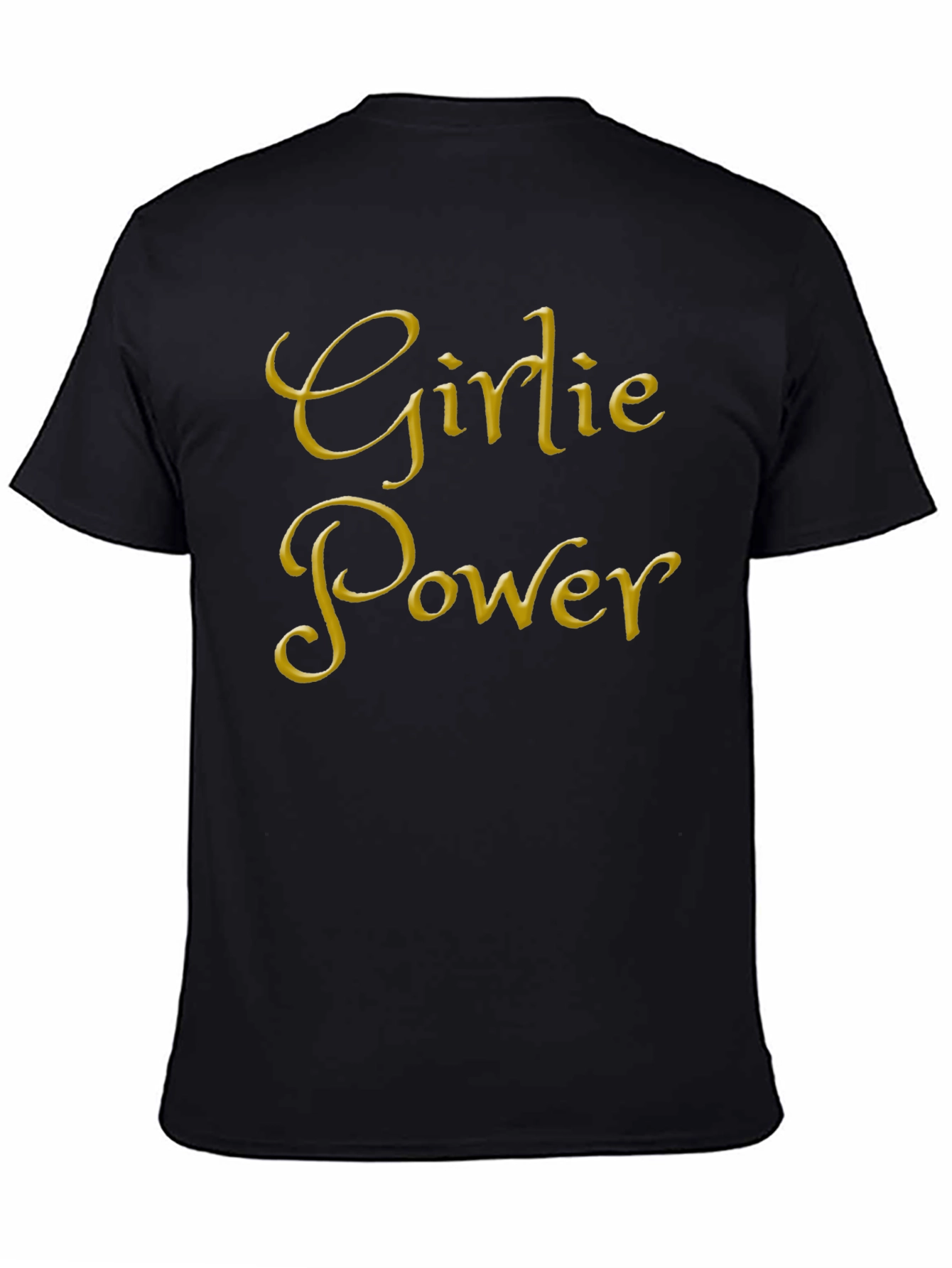 Girlie Power Graphic Tee - Black Cotton T-Shirt
