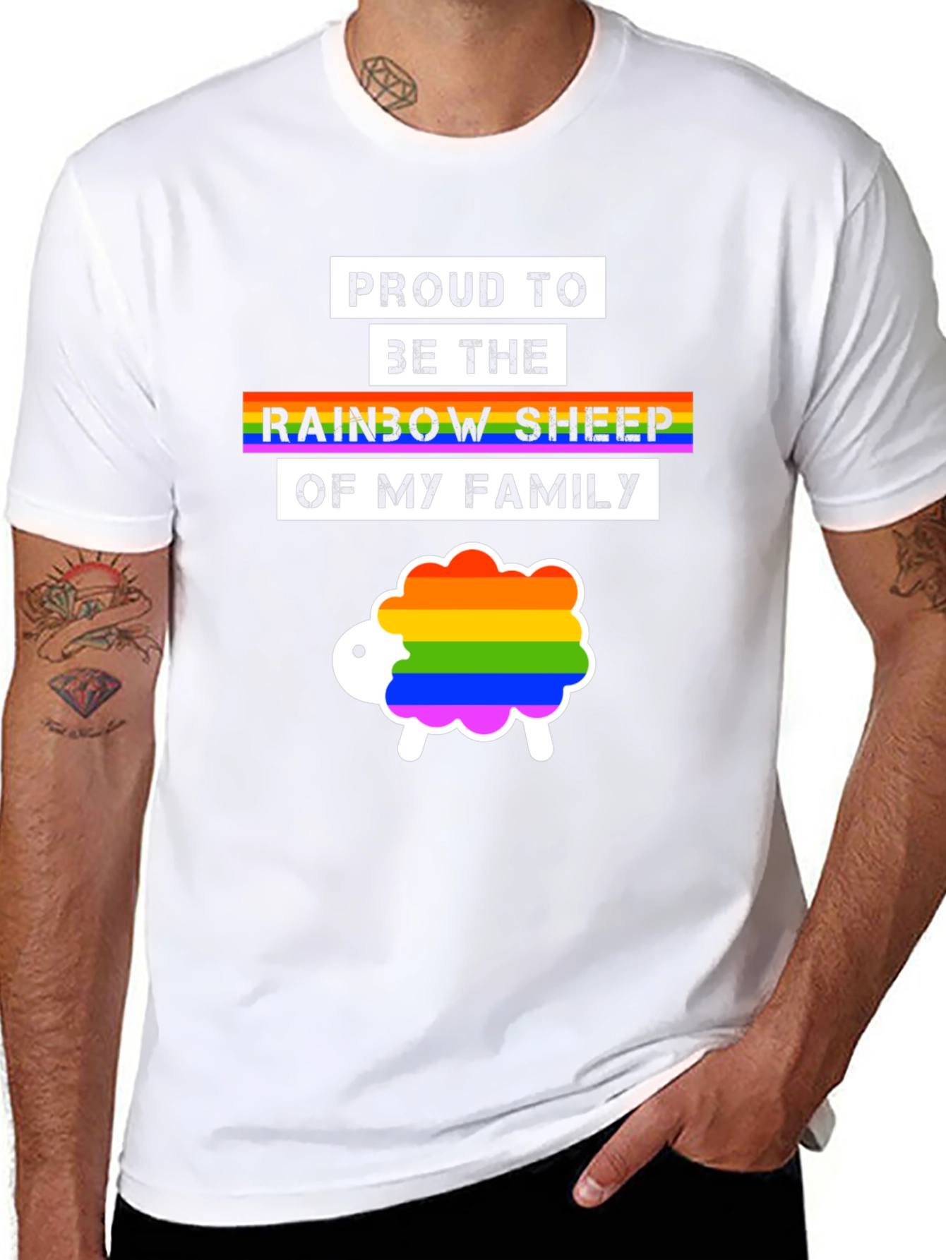 Proud Rainbow Sheep LGBTQ+ T-Shirt