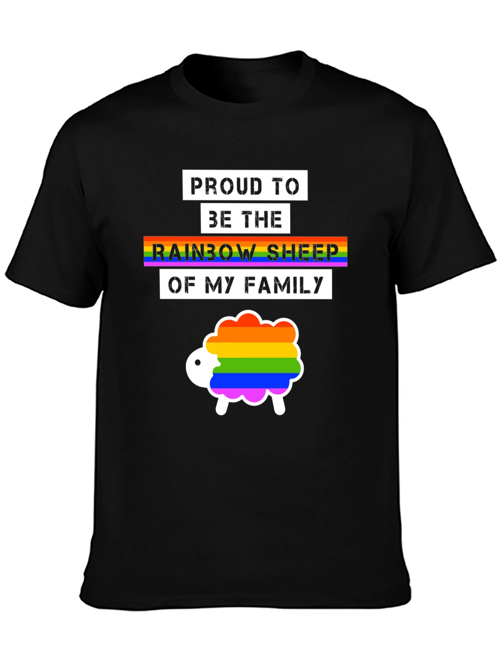Proud Rainbow Sheep LGBTQ+ T-Shirt
