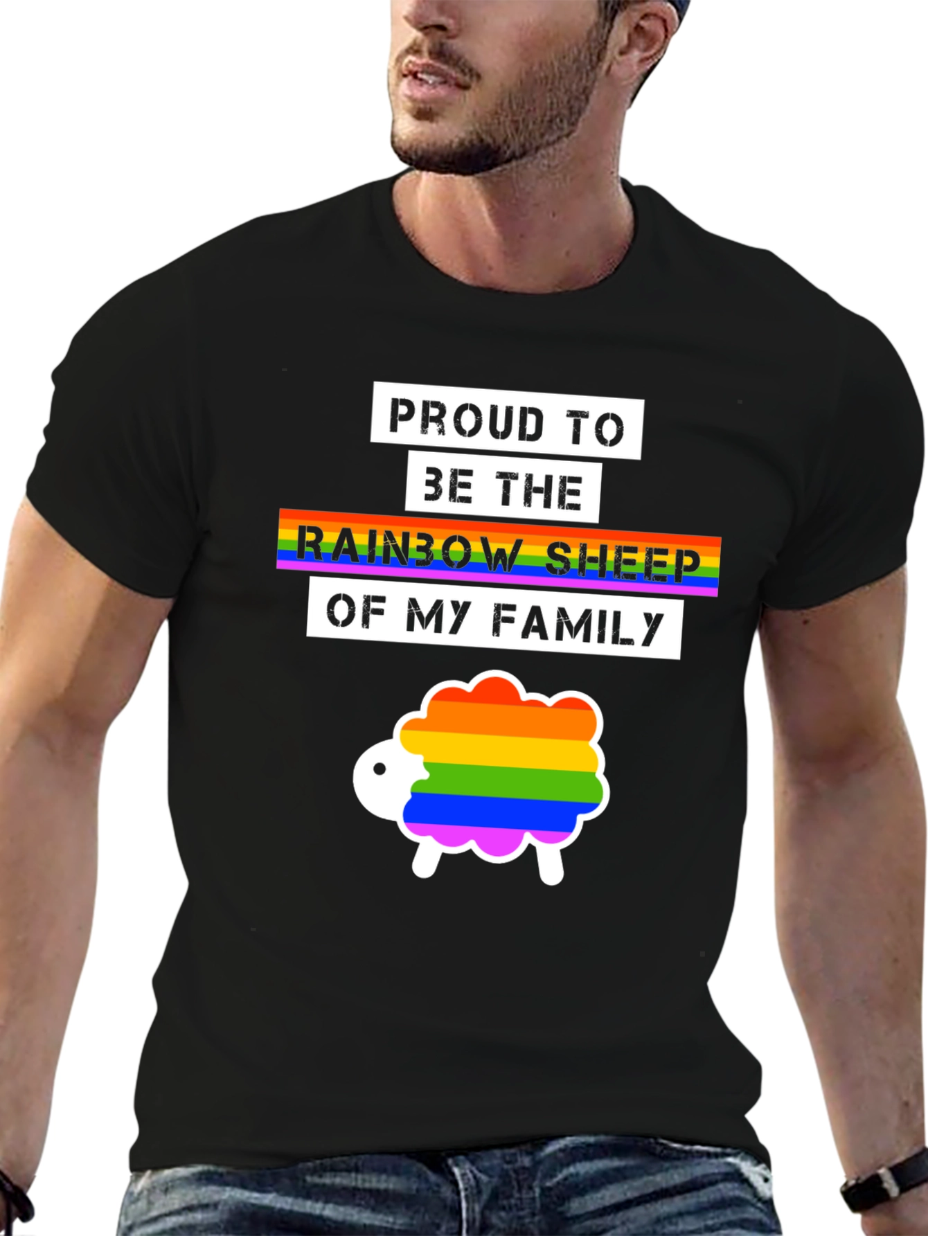Proud Rainbow Sheep LGBTQ+ T-Shirt