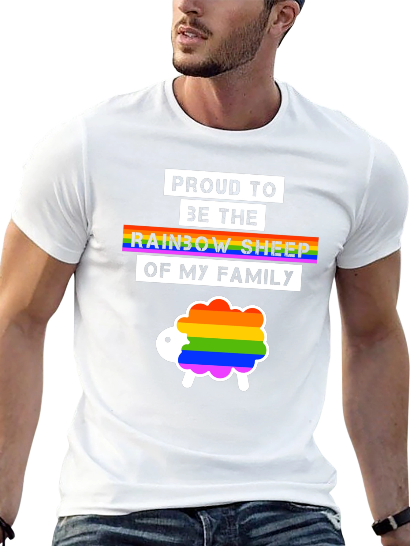 Proud Rainbow Sheep LGBTQ+ T-Shirt