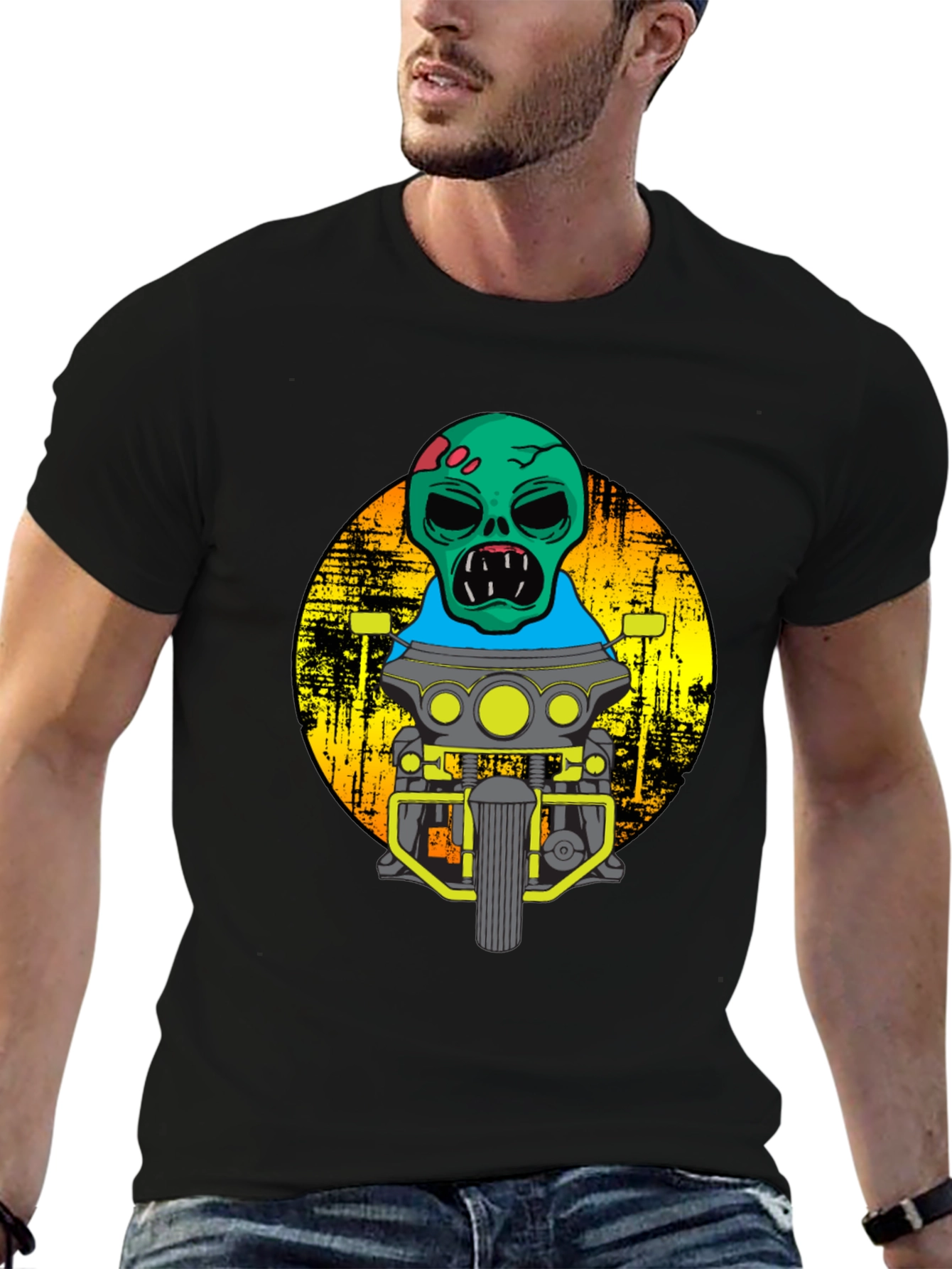 Zombie Biker T-Shirt - Cool Motorcycle Graphic Tee