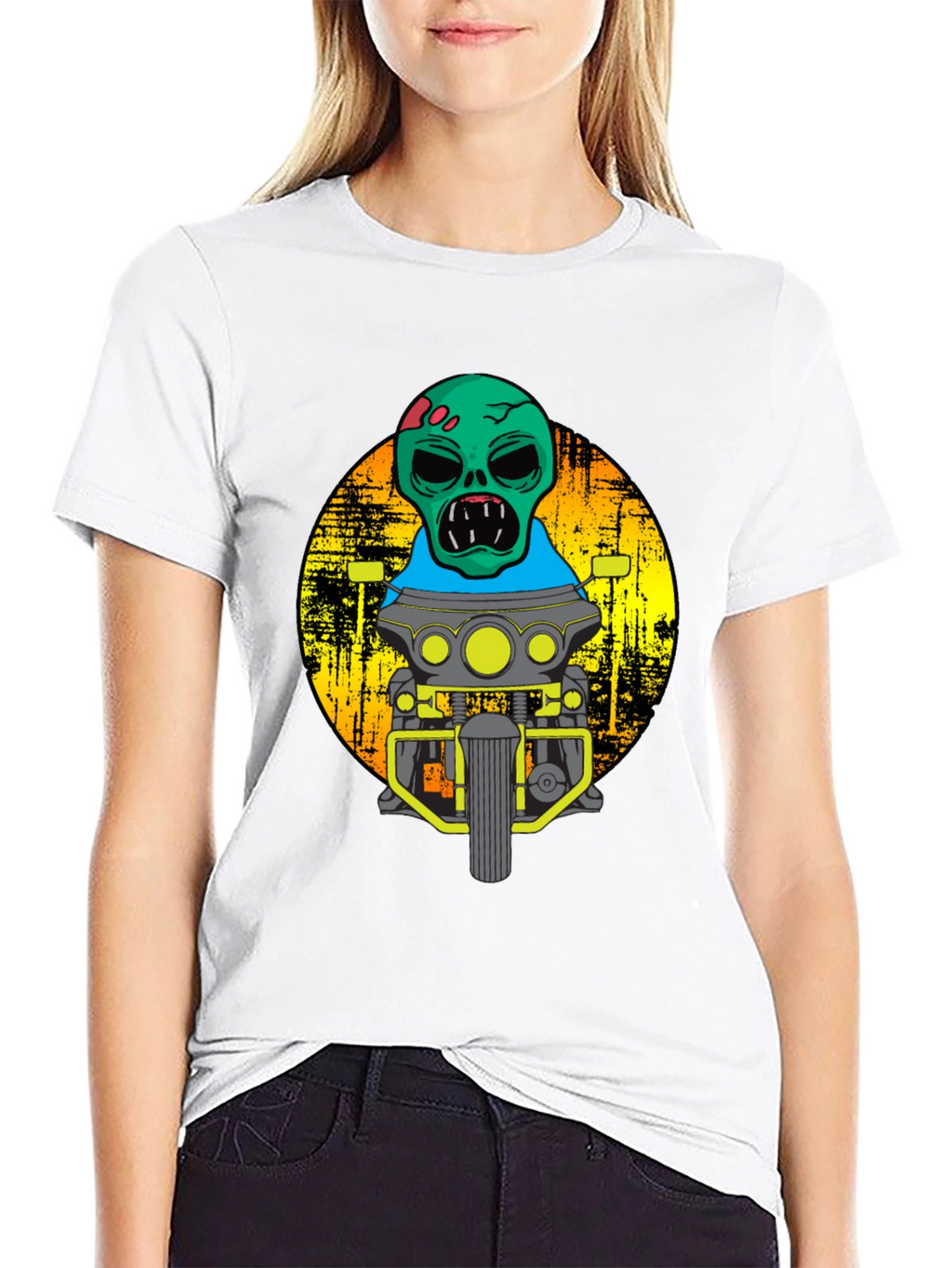 Zombie Biker T-Shirt - Cool Motorcycle Graphic Tee
