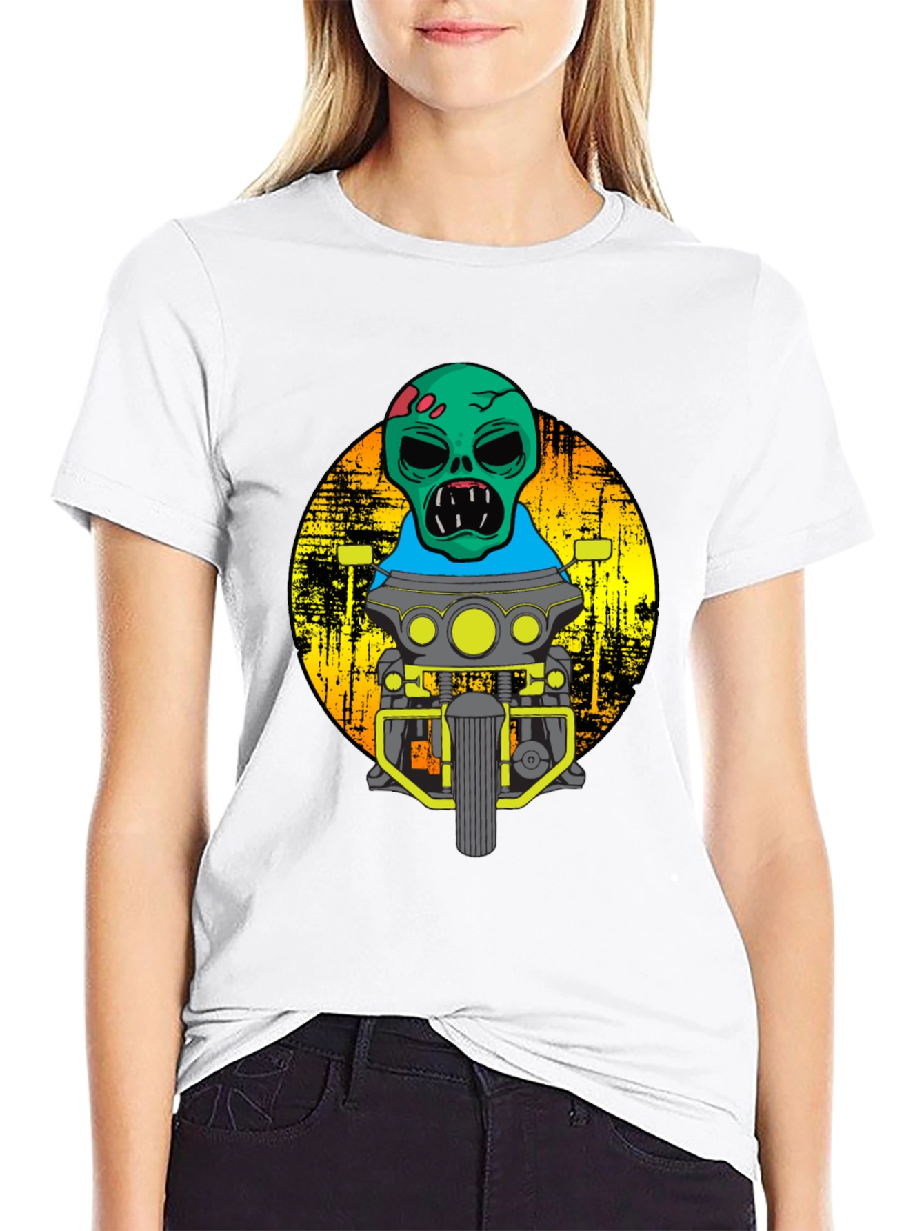 Zombie Biker T-Shirt - Cool Motorcycle Graphic Tee