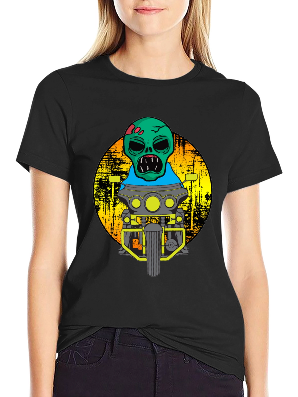 Zombie Biker T-Shirt - Cool Motorcycle Graphic Tee