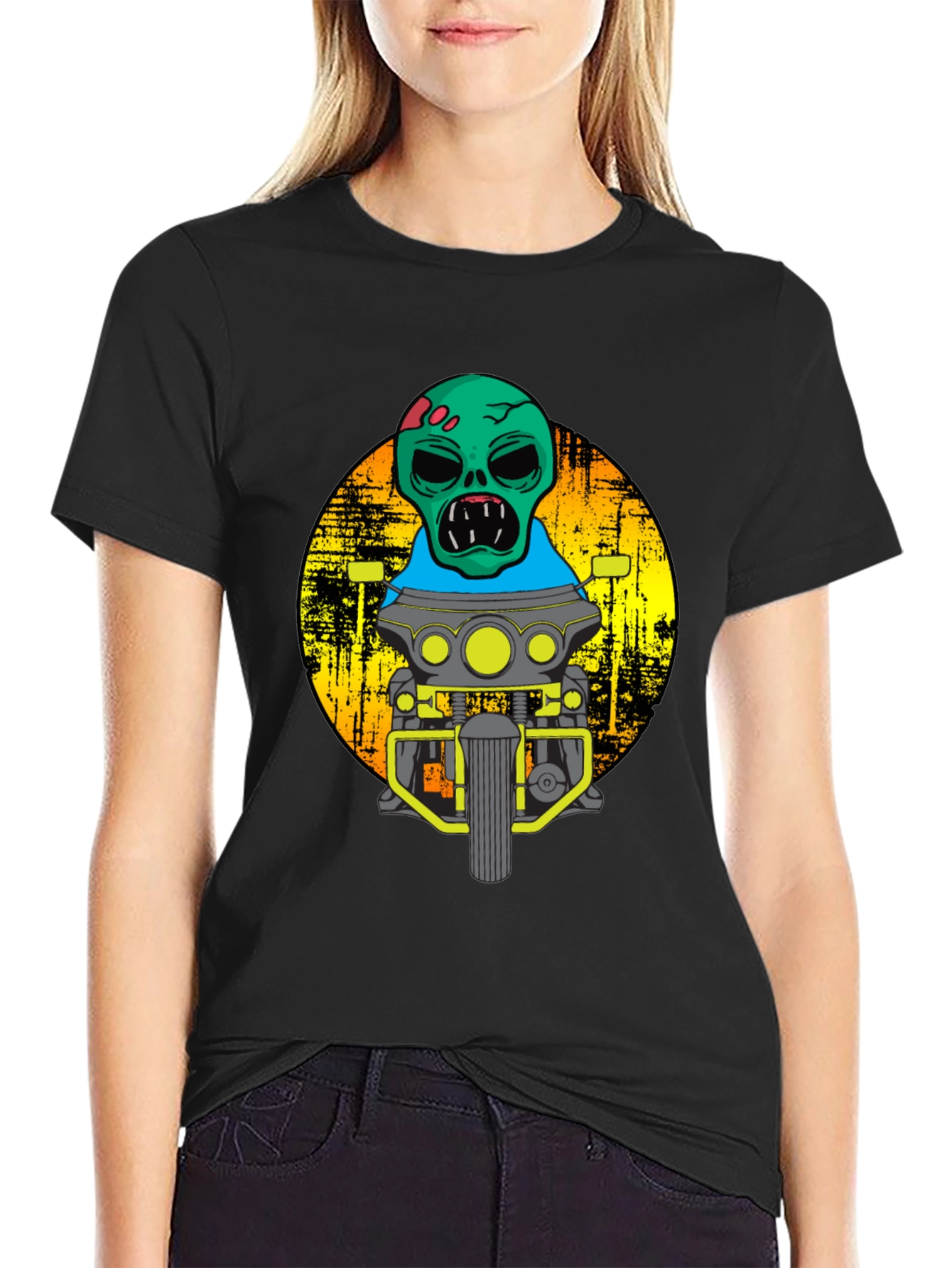 Zombie Biker T-Shirt - Cool Motorcycle Graphic Tee