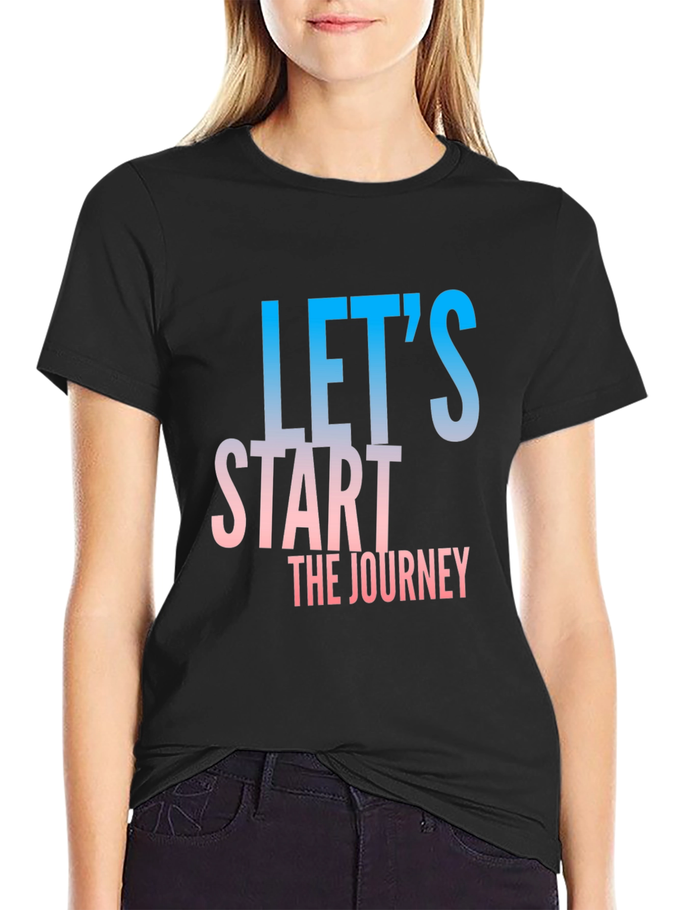 Lets Start The Journey Black T-Shirt