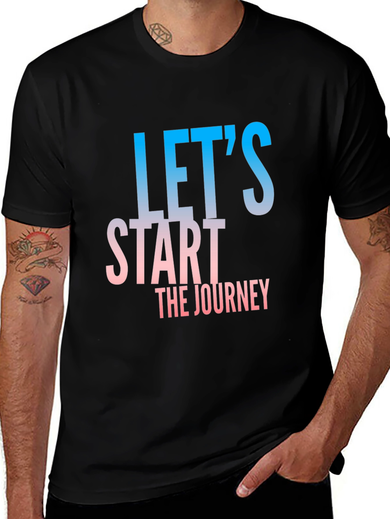 Lets Start The Journey Black T-Shirt