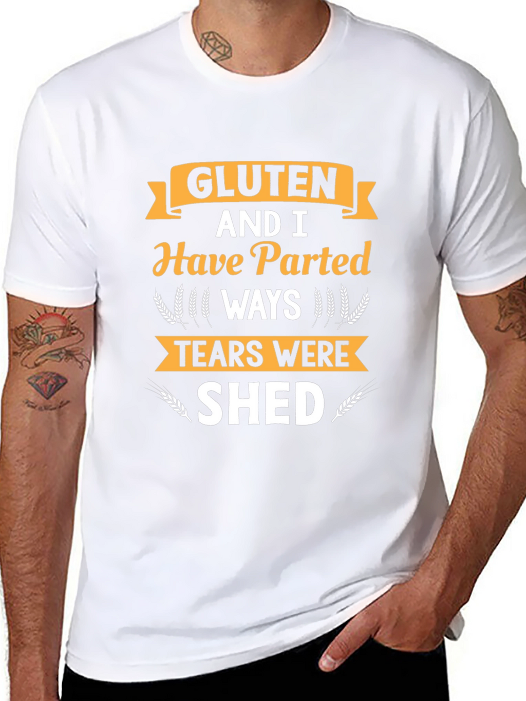 Gluten Free Novelty T-Shirt: Parted Ways Tears Shed