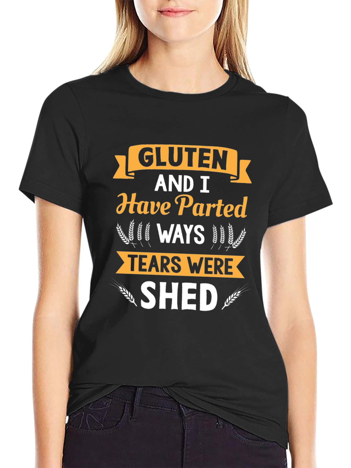 Gluten Free Novelty T-Shirt: Parted Ways Tears Shed