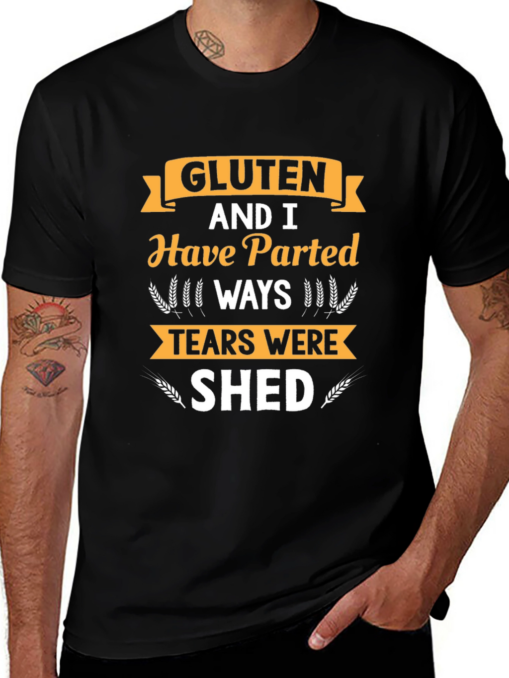 Gluten Free Novelty T-Shirt: Parted Ways Tears Shed