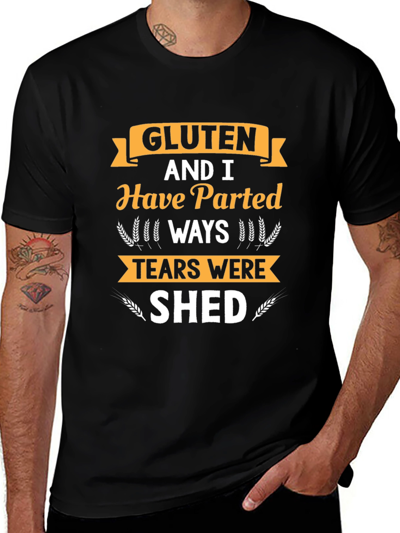 Gluten Free Novelty T-Shirt: Parted Ways Tears Shed