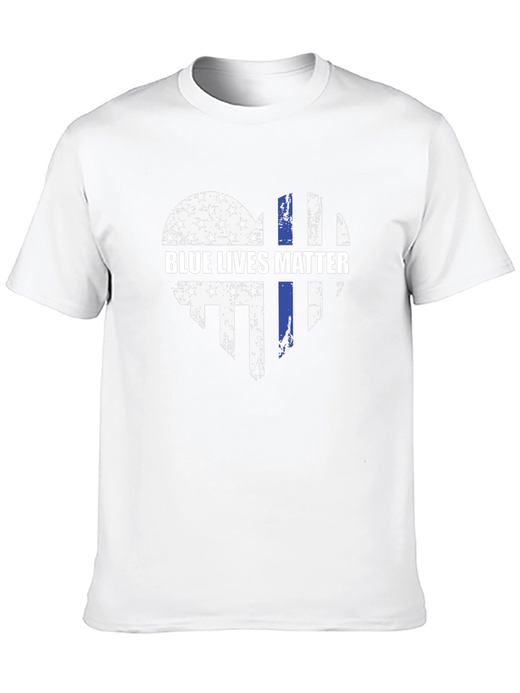 Blue Lives Matter Heart Graphic Tee