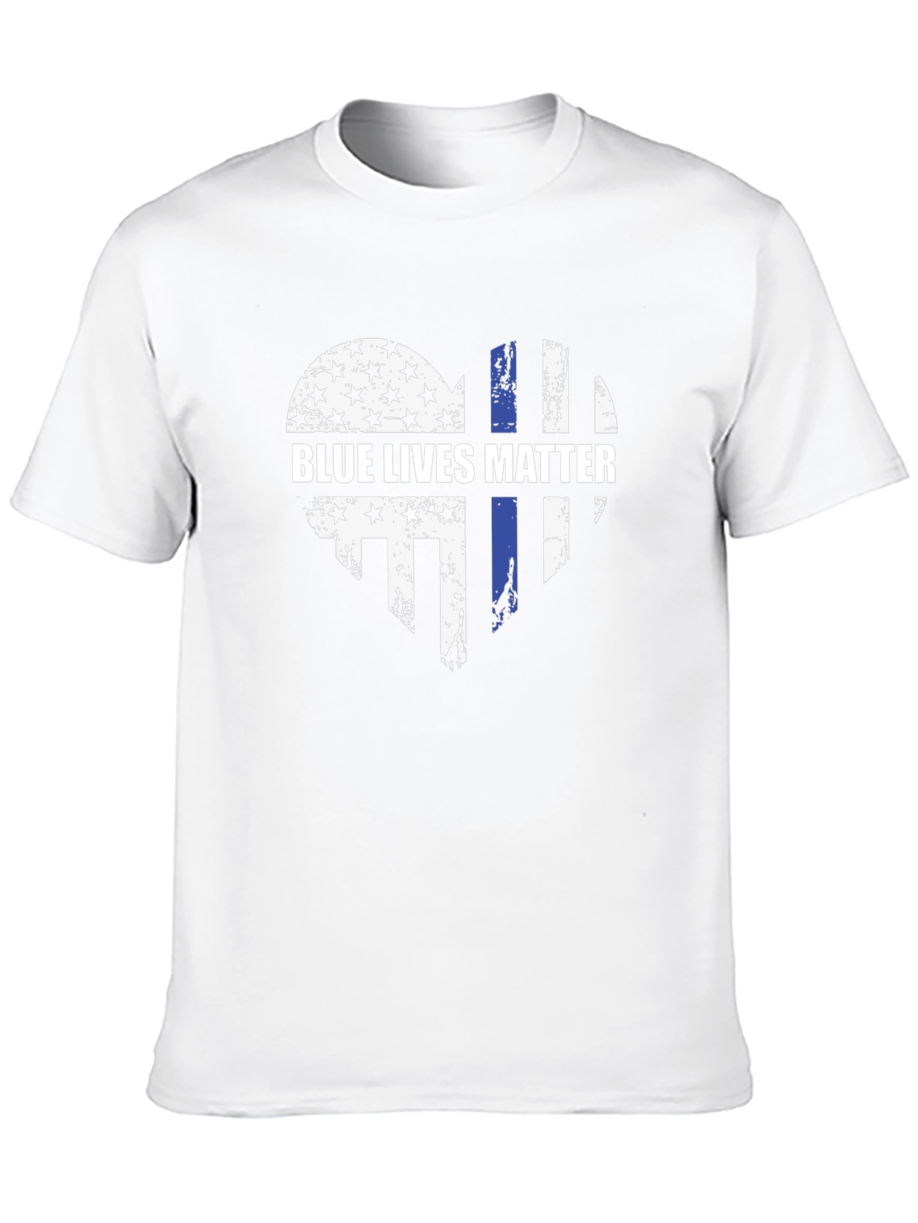 Blue Lives Matter Heart Graphic Tee
