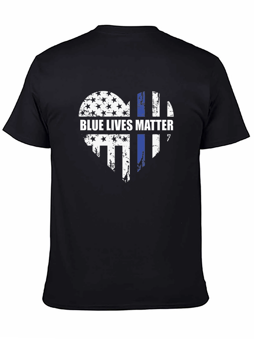 Blue Lives Matter Heart Graphic Tee