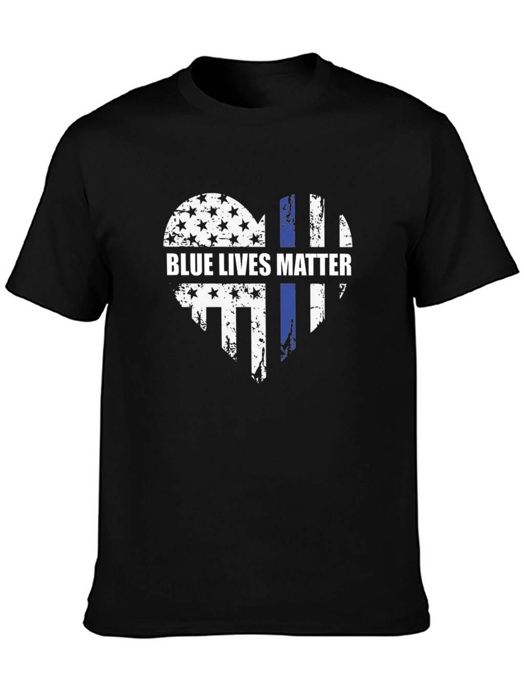 Blue Lives Matter Heart Graphic Tee