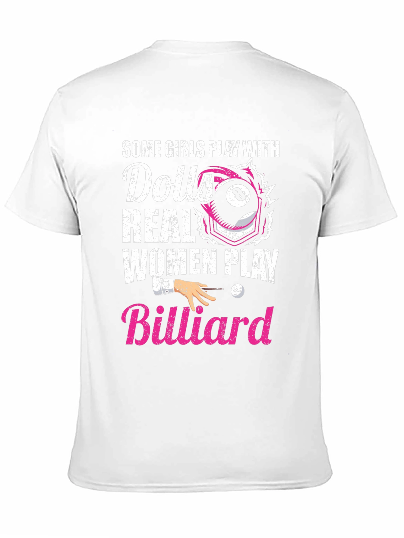 Billiard Player Graphic Tee - Real Womens Billiard T-shirt