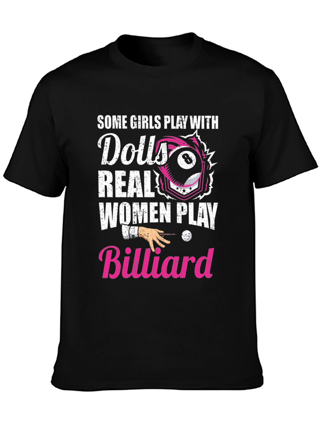 Billiard Player Graphic Tee - Real Womens Billiard T-shirt