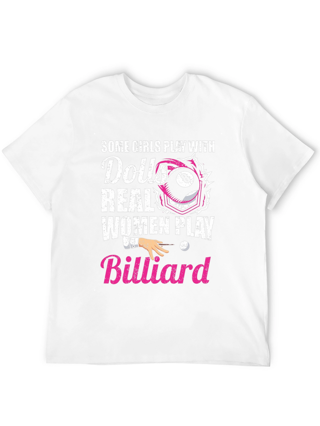 Billiard Player Graphic Tee - Real Womens Billiard T-shirt