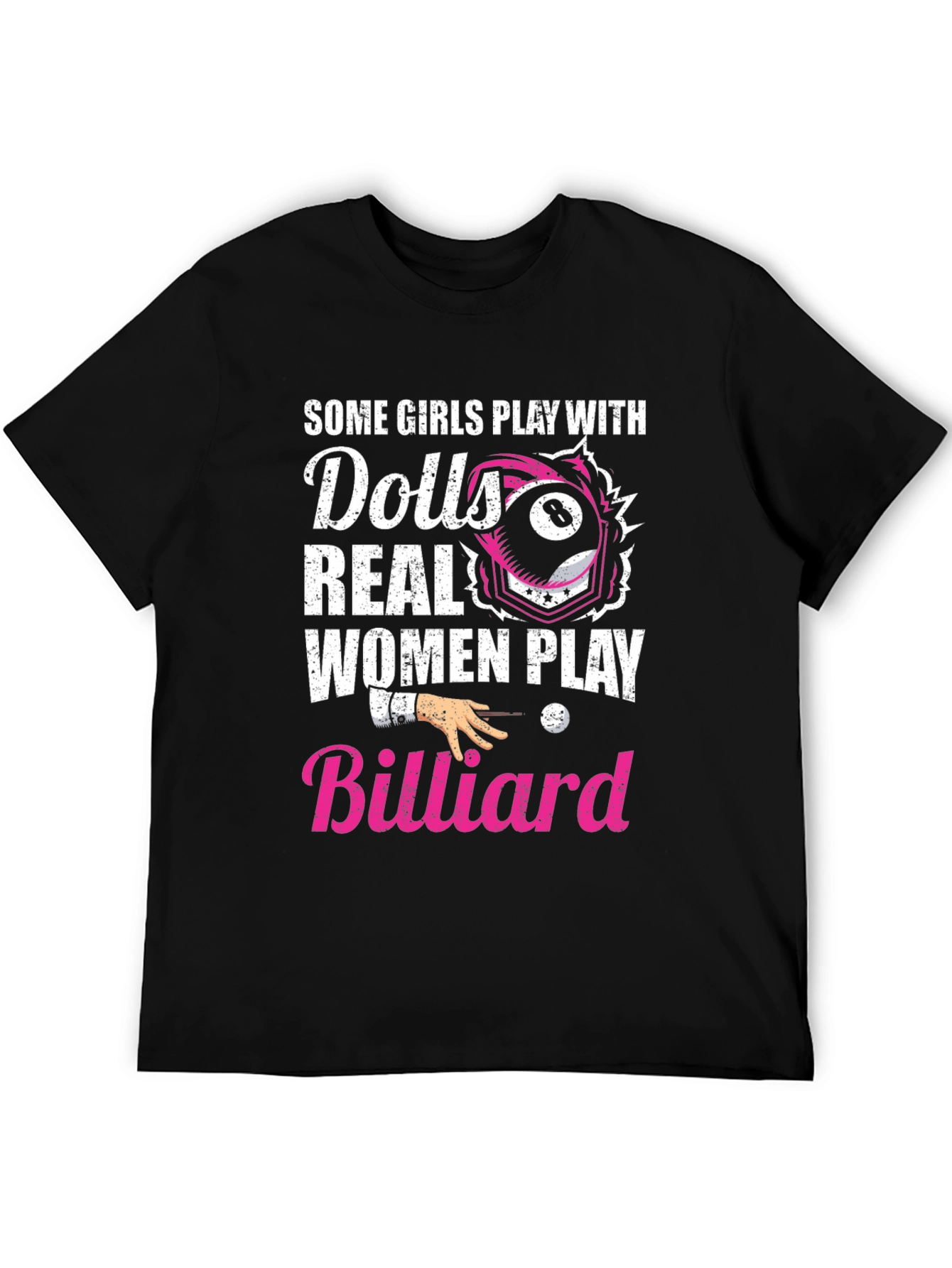 Billiard Player Graphic Tee - Real Womens Billiard T-shirt