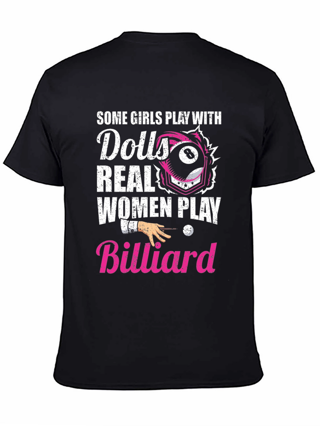 Billiard Player Graphic Tee - Real Womens Billiard T-shirt