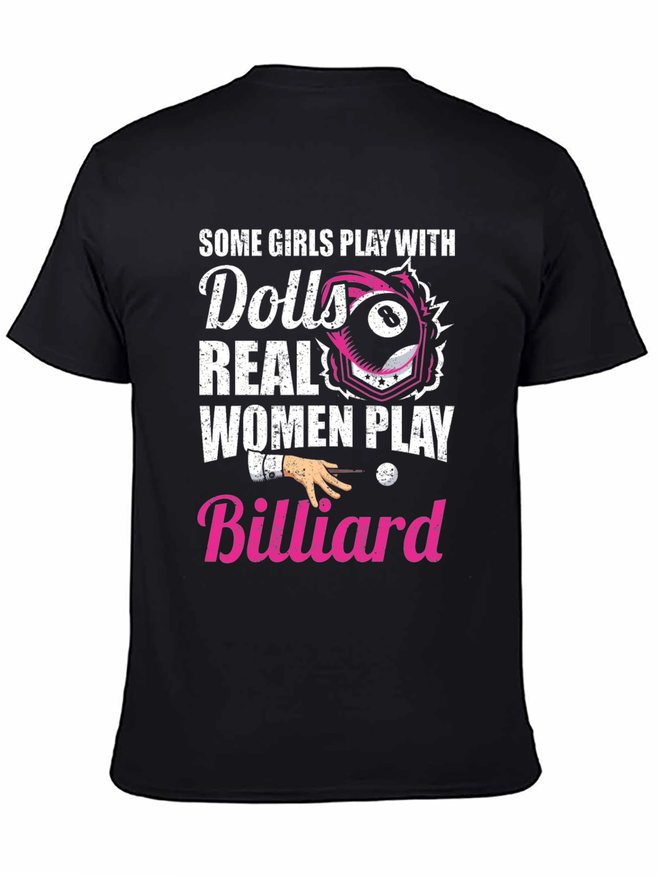Billiard Player Graphic Tee - Real Womens Billiard T-shirt