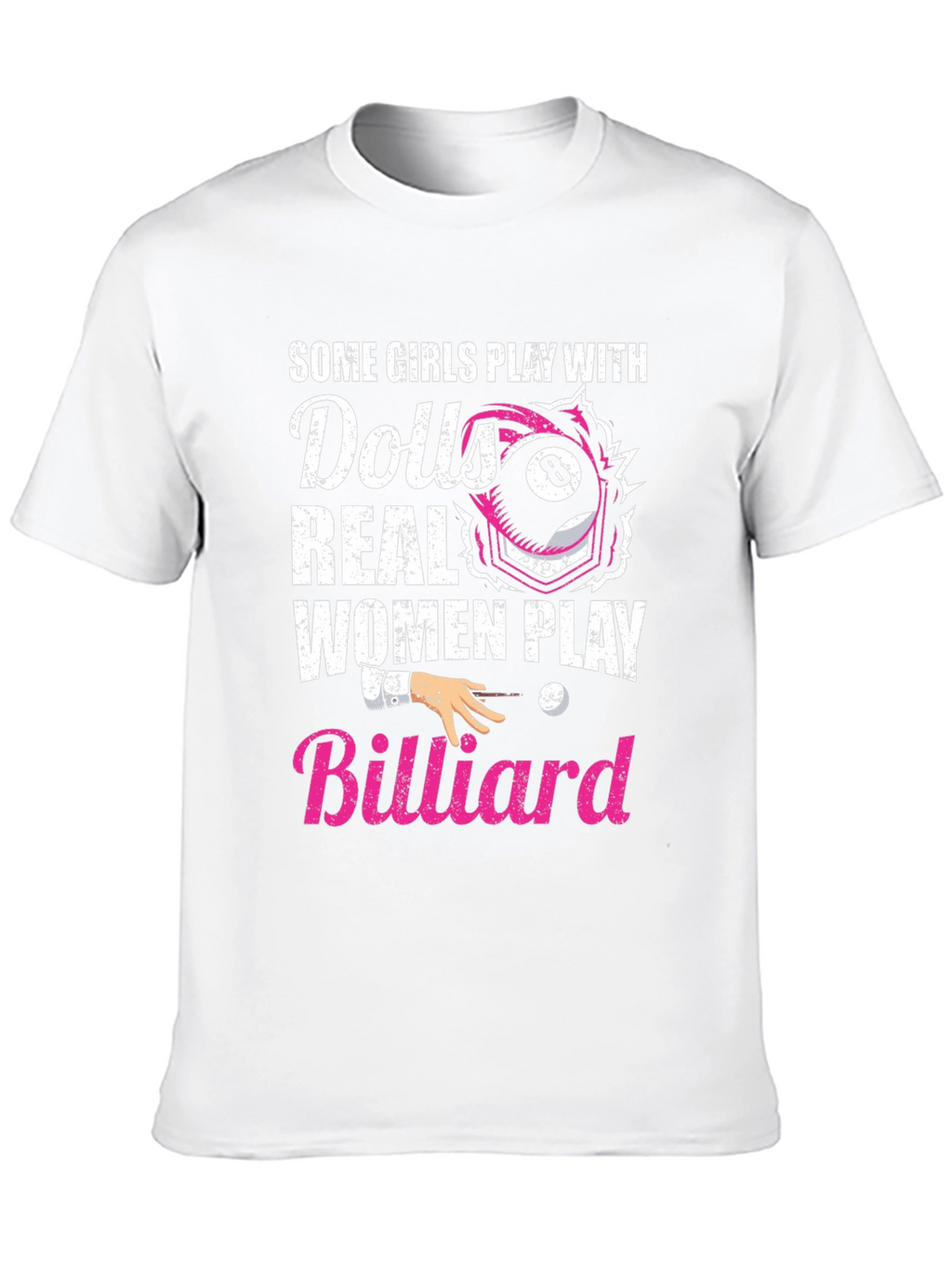 Billiard Player Graphic Tee - Real Womens Billiard T-shirt