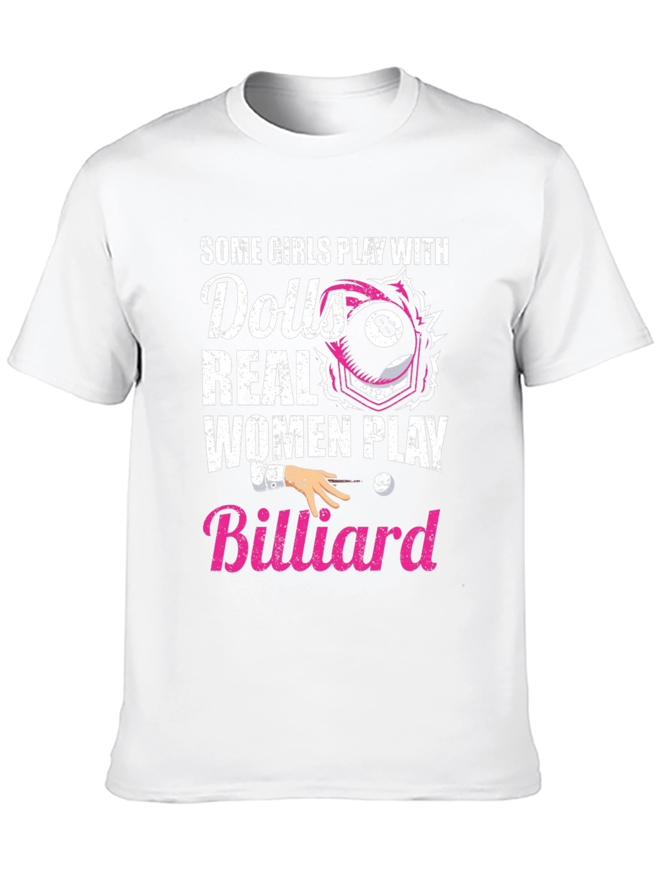 Billiard Player Graphic Tee - Real Womens Billiard T-shirt