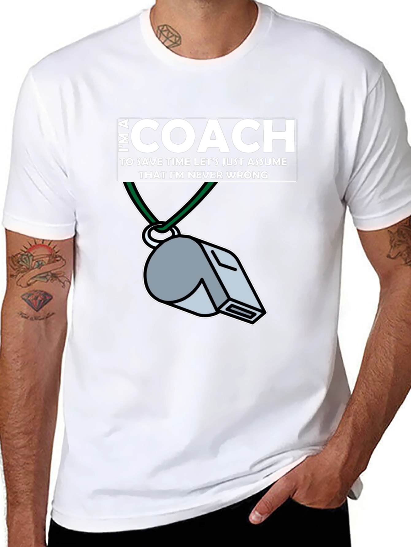 Im a Coach T-Shirt - Never Wrong Whistle Graphic Tee