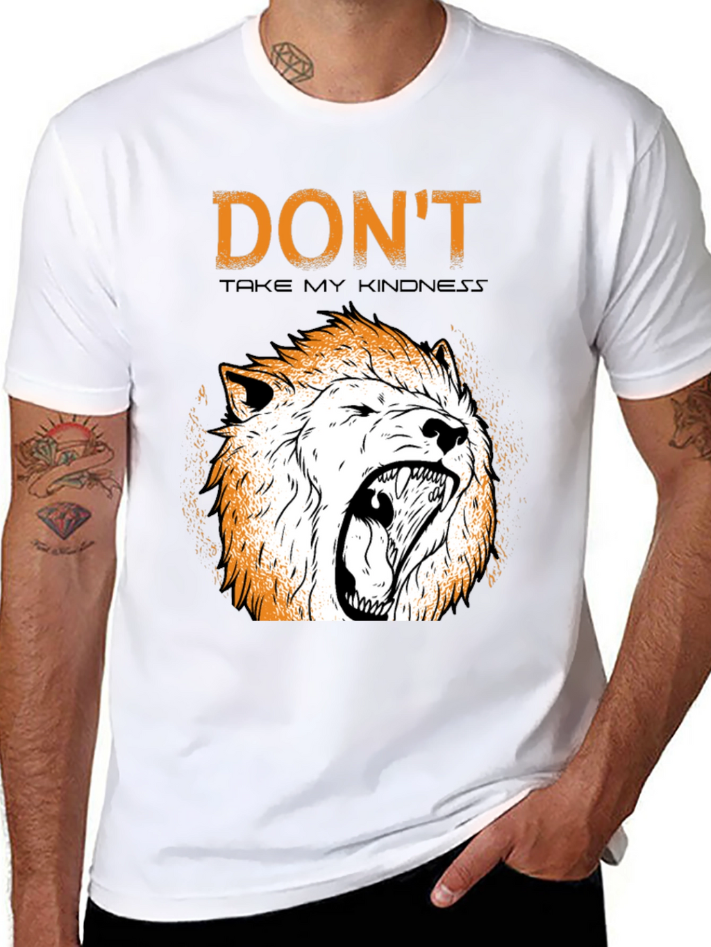Dont Take My Kindness T-Shirt with Lion Graphic