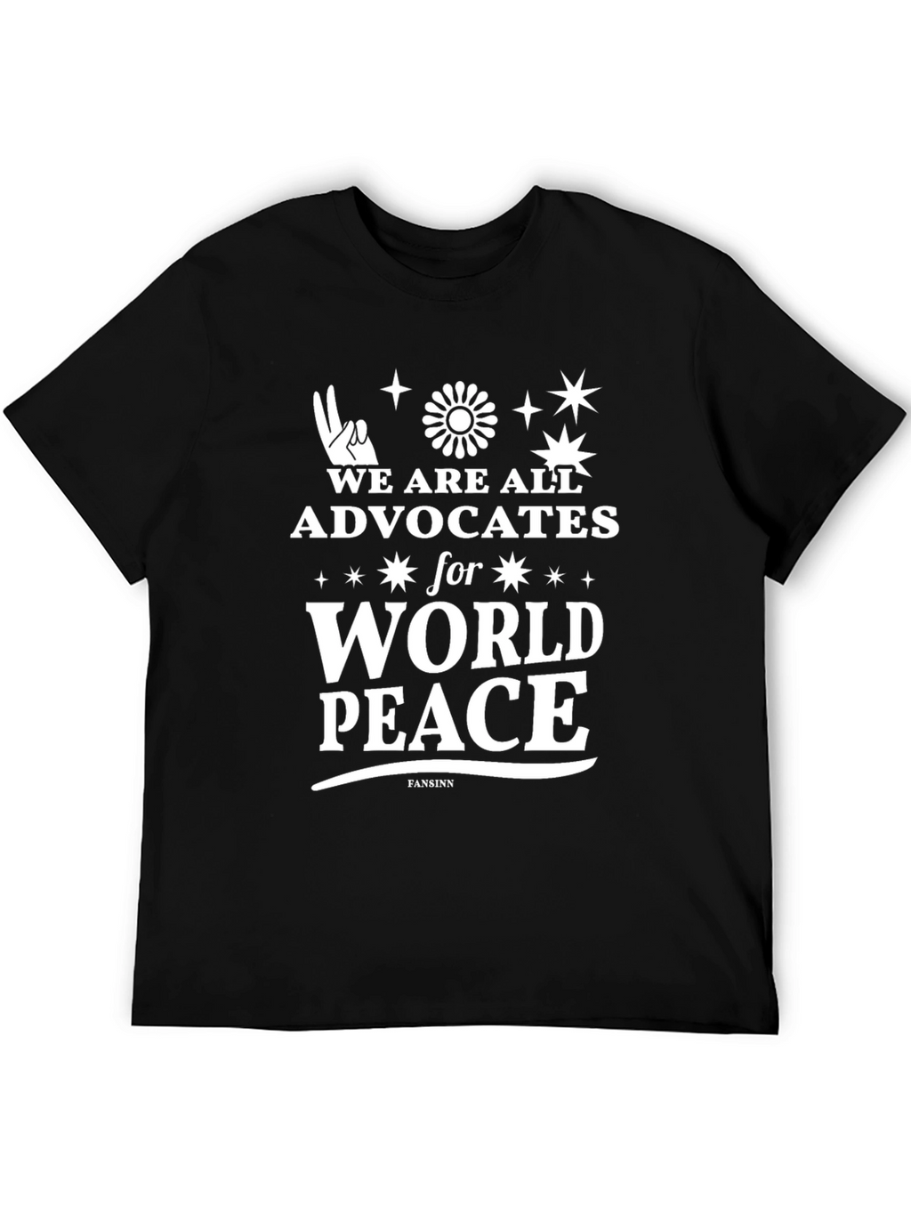 World Peace Advocate Graphic Tee - Black