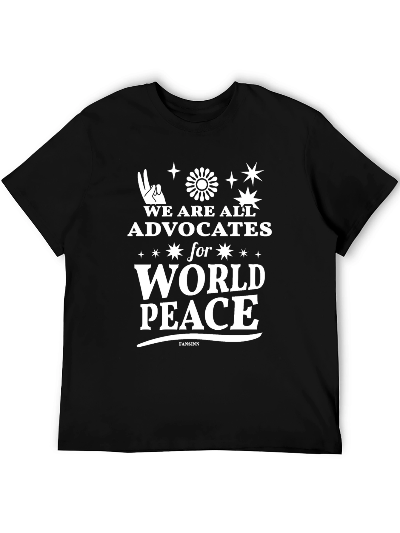 World Peace Advocate Graphic Tee - Black