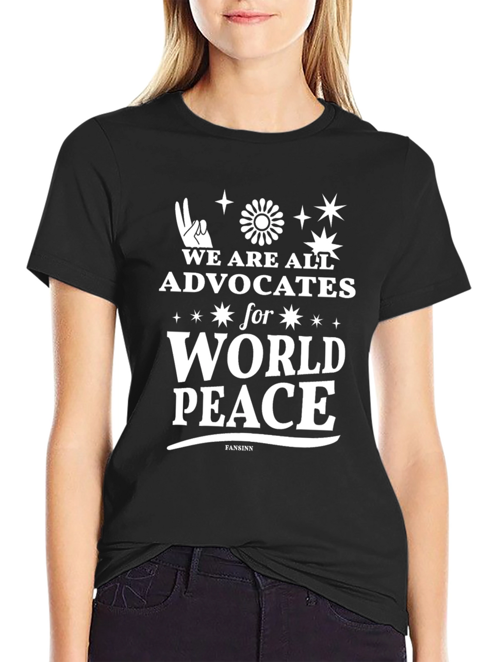 World Peace Advocate Graphic Tee - Black
