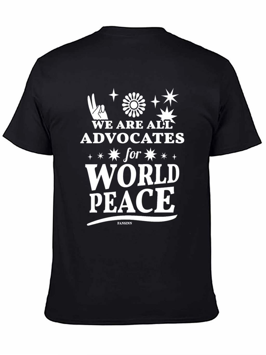 World Peace Advocate Graphic Tee - Black