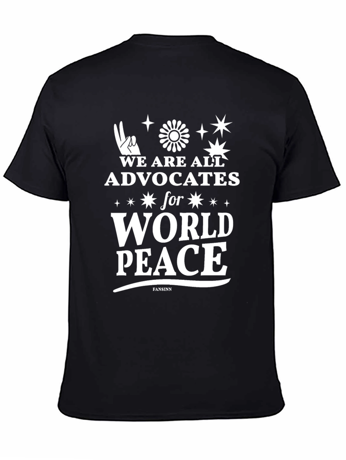 World Peace Advocate Graphic Tee - Black