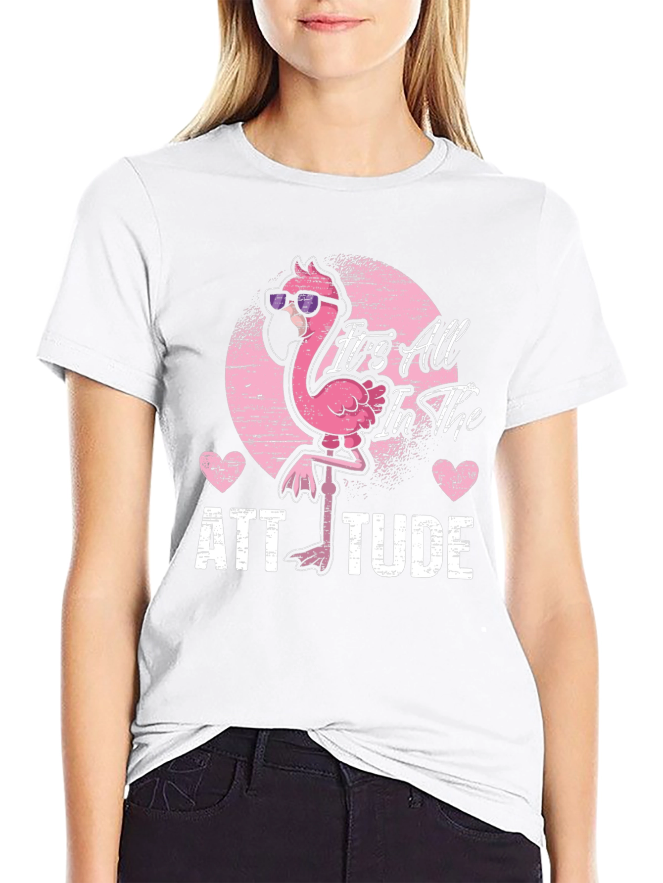 Attitude Flamingo Graphic Tee