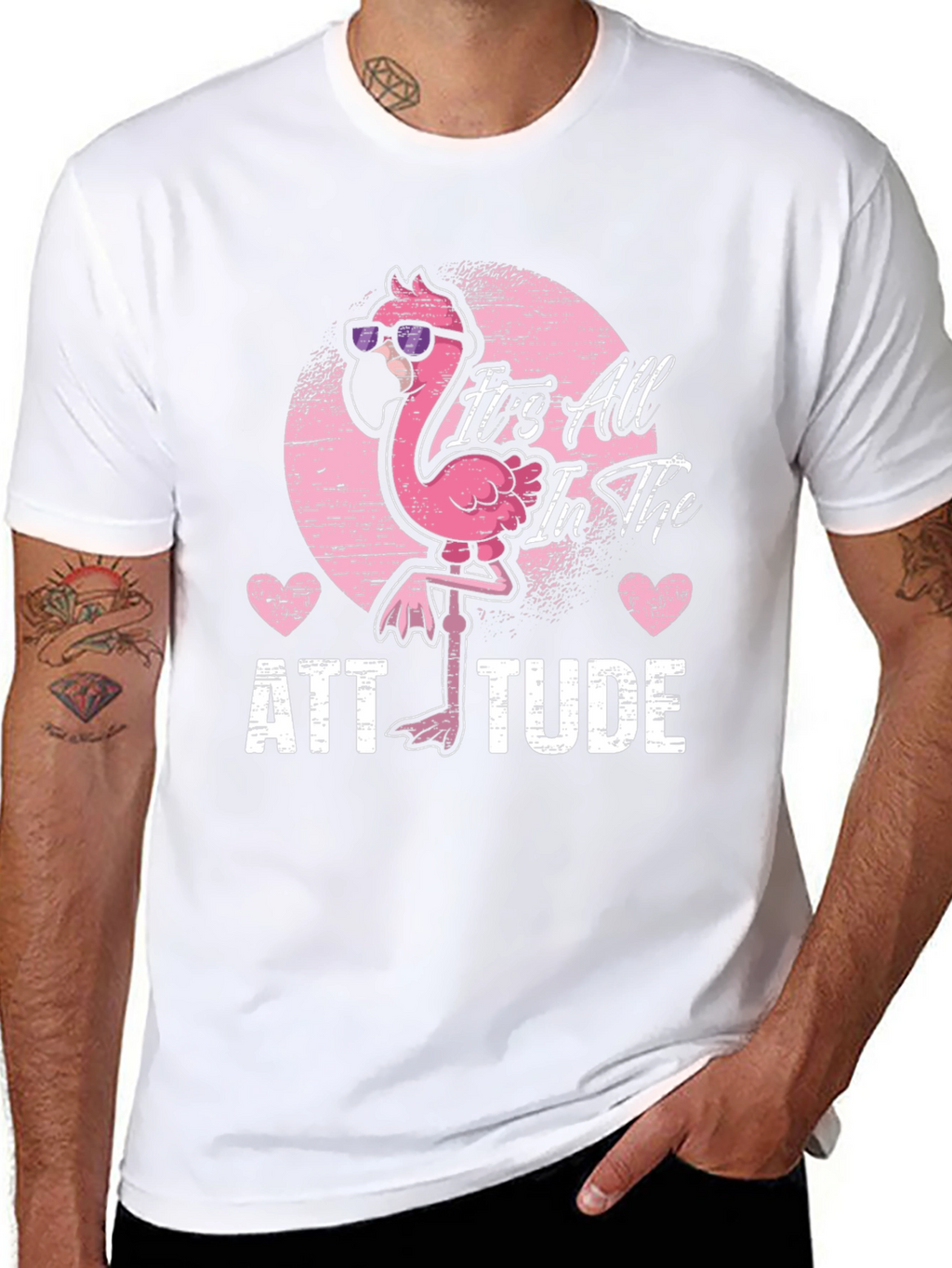 Attitude Flamingo Graphic Tee