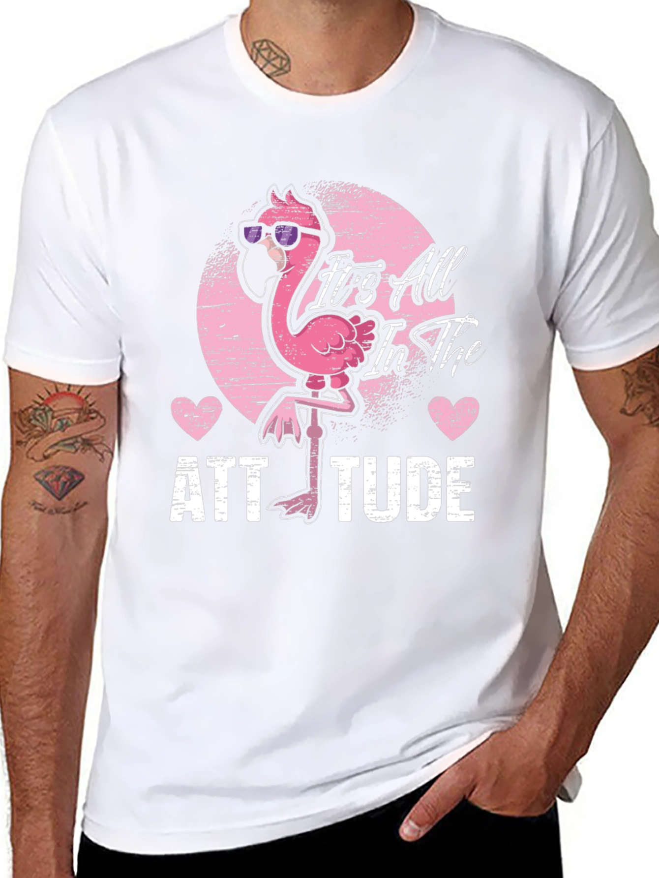 Attitude Flamingo Graphic Tee