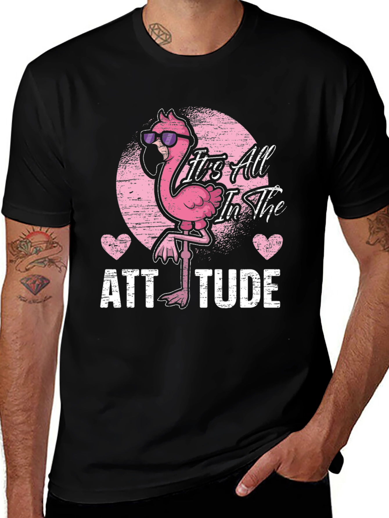 Attitude Flamingo Graphic Tee