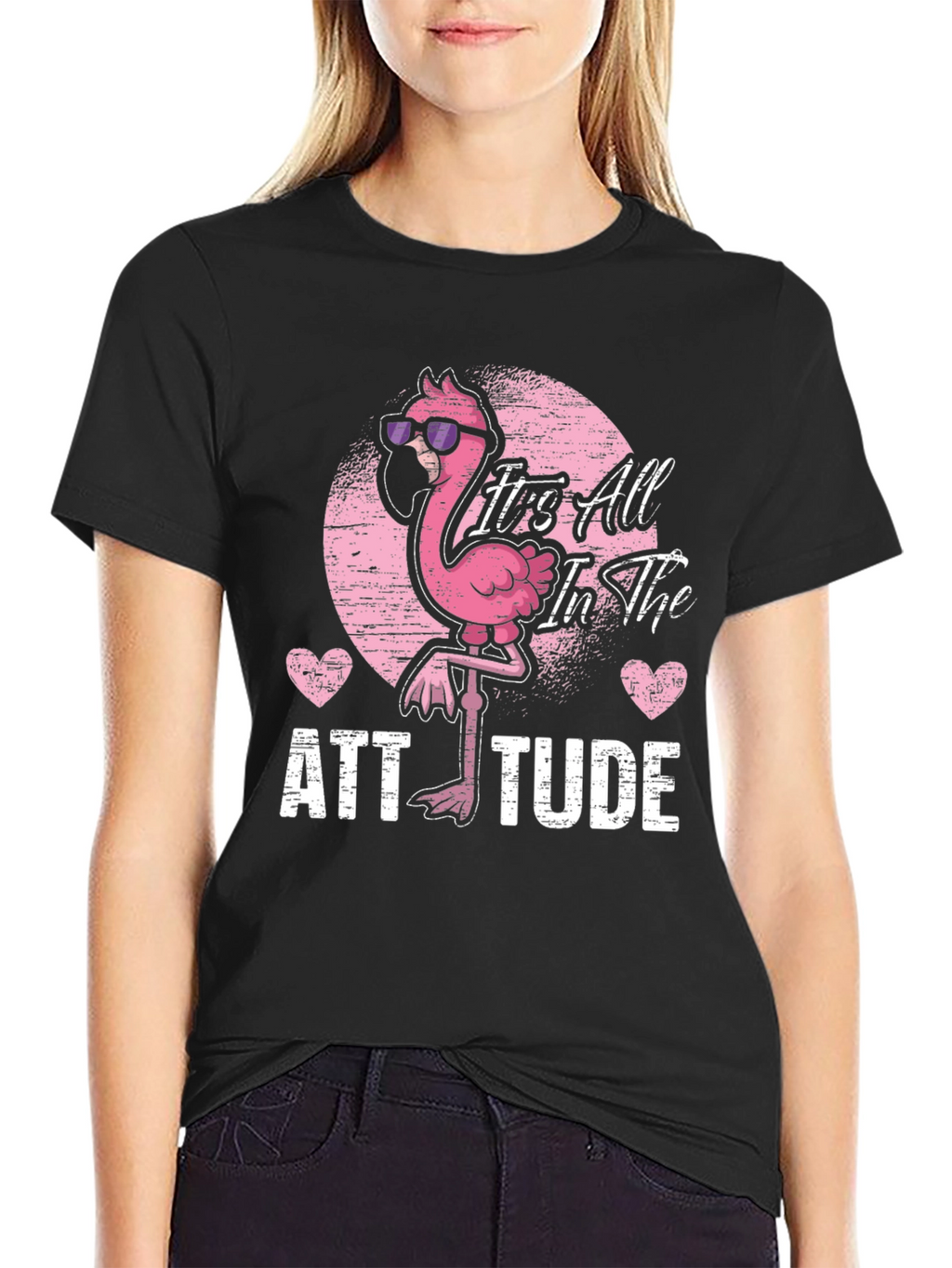 Attitude Flamingo Graphic Tee