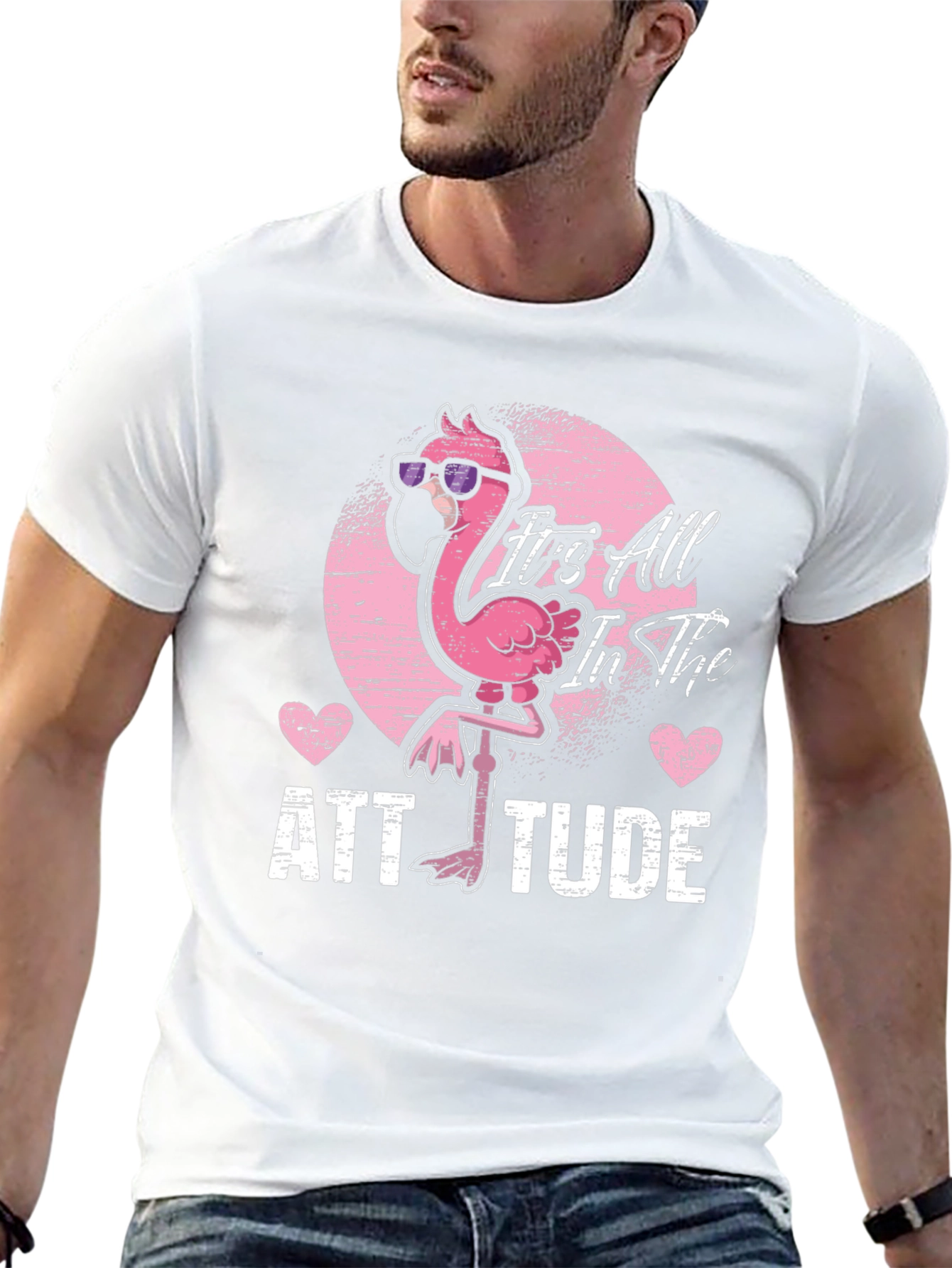 Attitude Flamingo Graphic Tee