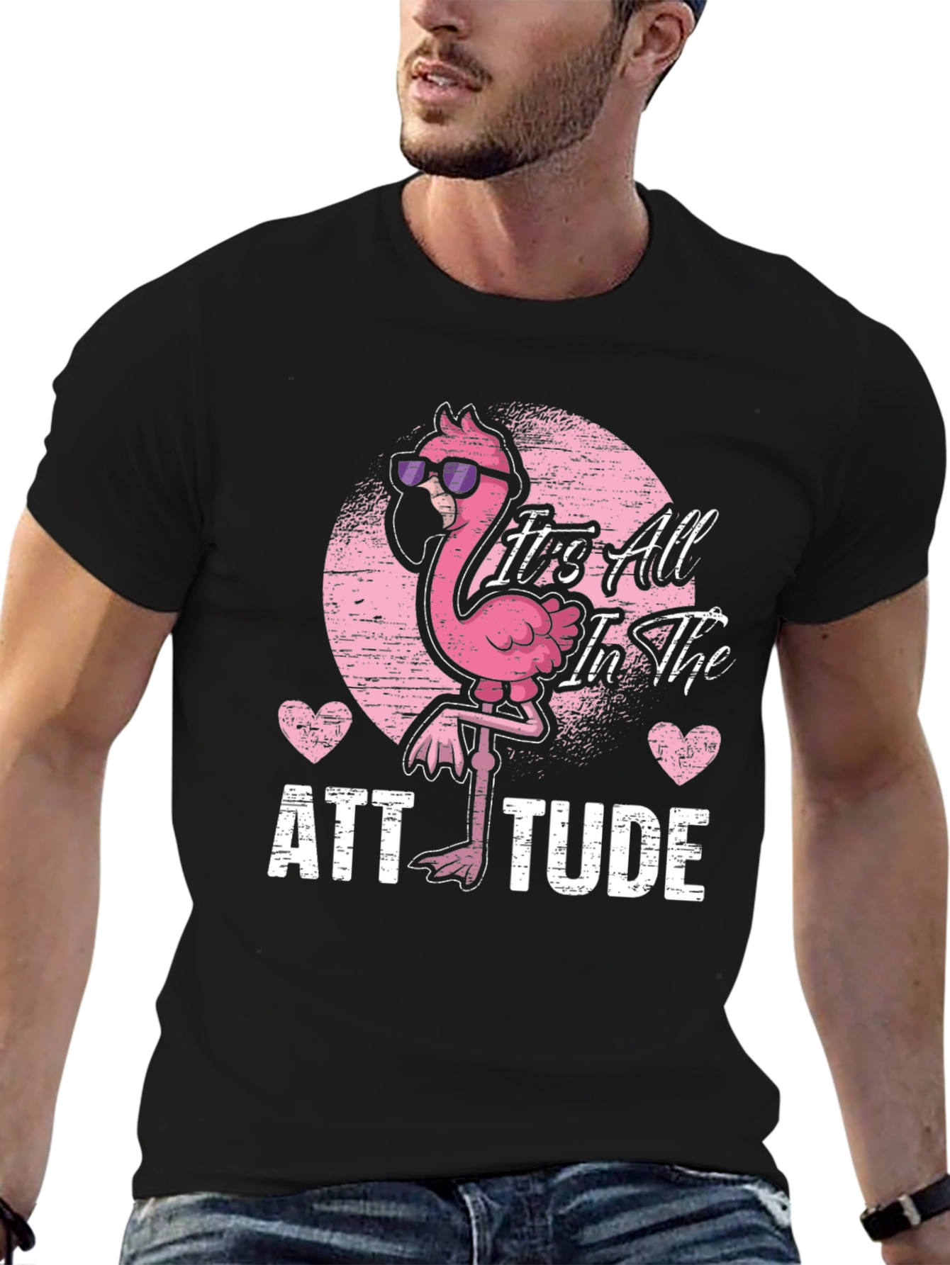 Attitude Flamingo Graphic Tee