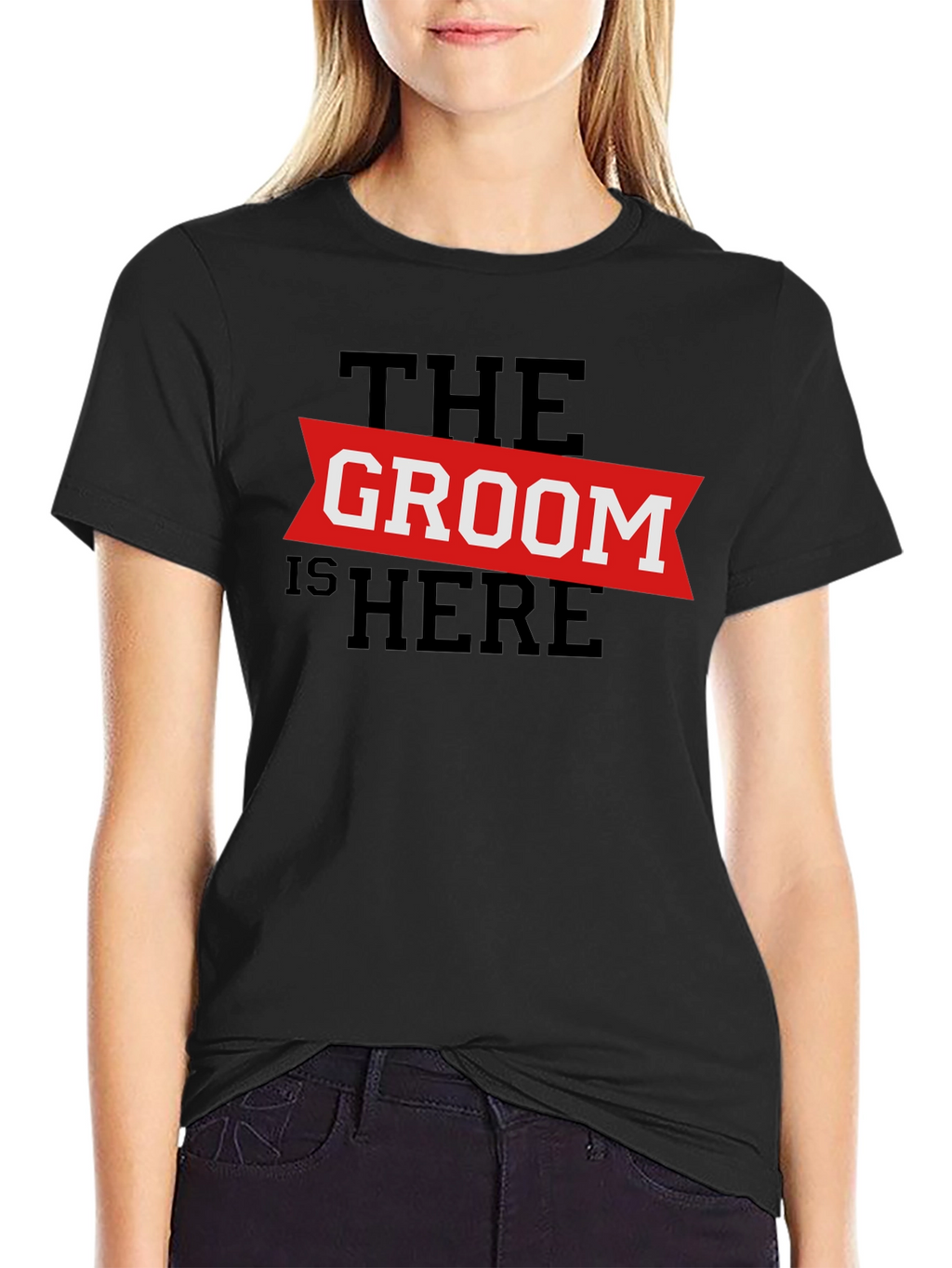 The Groom Is Here - Wedding T-Shirt