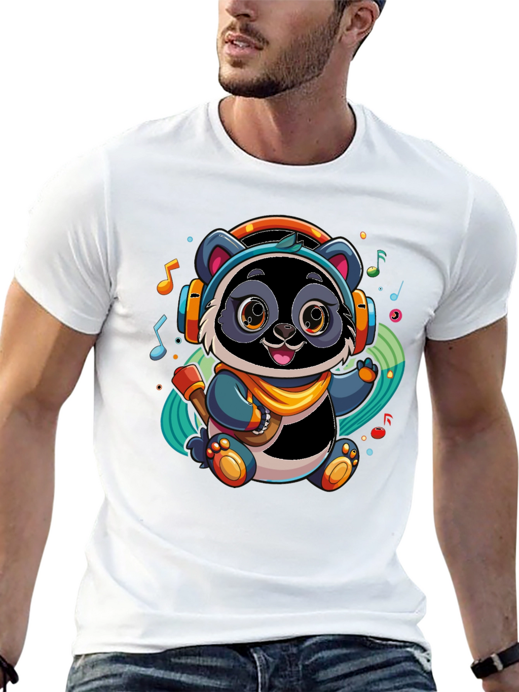 Cool Panda DJ T-Shirt - Music Lover Tee