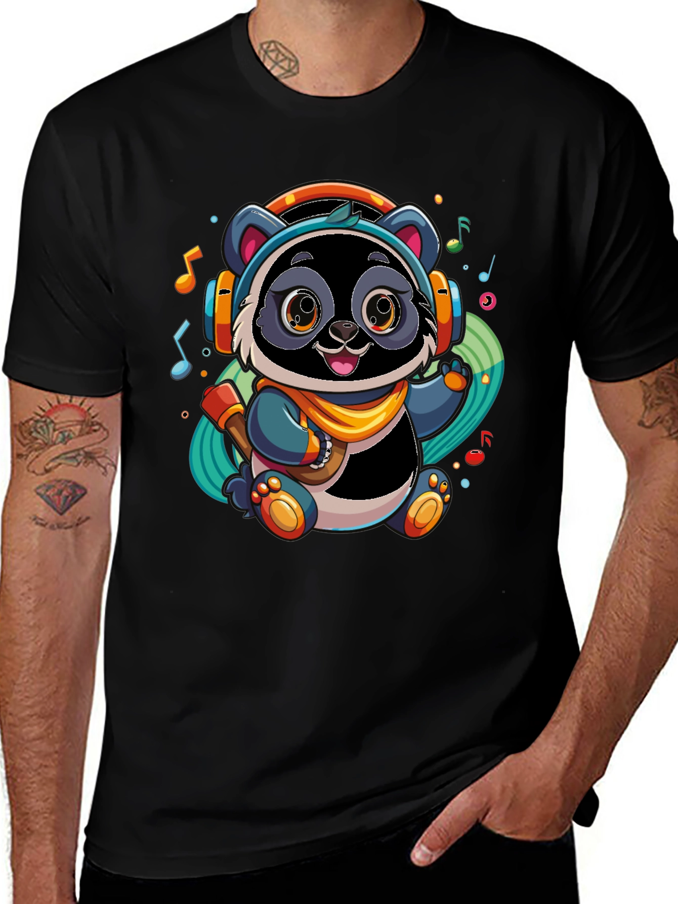 Cool Panda DJ T-Shirt - Music Lover Tee