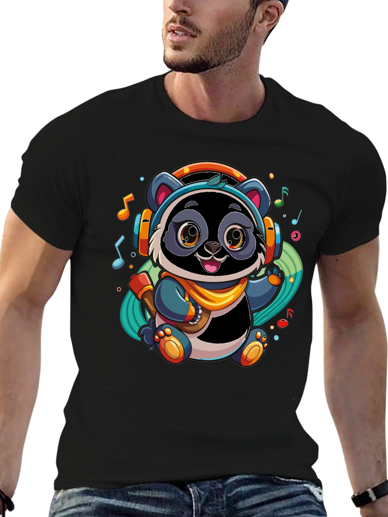 Cool Panda DJ T-Shirt - Music Lover Tee