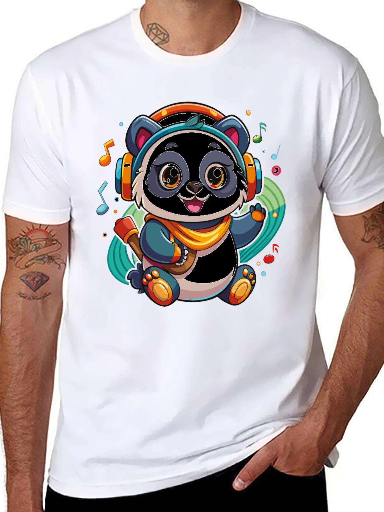 Cool Panda DJ T-Shirt - Music Lover Tee
