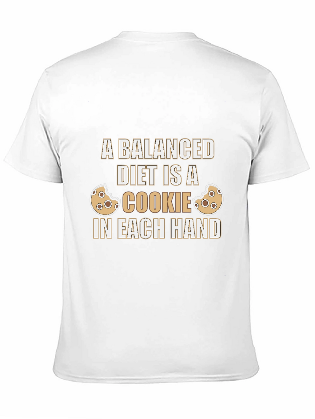 Funny Balanced Diet Cookie Graphic T-Shirt